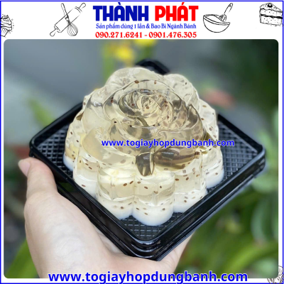 hộp XY11 đựng bánh- hộp đựng rau câu hoa nổi hộp đựng xôi thôi nôi- hộp nhựa vuông đựng bánh- hộp bánh trung thu mini đẹp