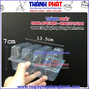 hộp bánh đặc sản- hộp bánh pía cao cấp- hộp chia ngăn đựng bánh-hộp nhựa vuông đựng bánh pía