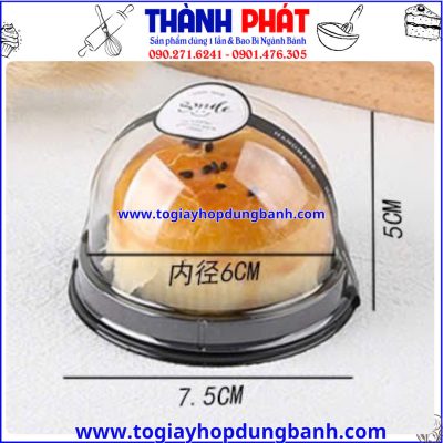 hộp cầu XY68S- hộp đựng bánh lava trứng chảy- hộp bánh trung thu mini 50g-hộp bánh handmade đẹp