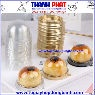 hộp cầu XY68S- hộp đựng bánh lava trứng chảy- hộp bánh trung thu mini 50g- hộp đựng bánh trung thu sang trọng