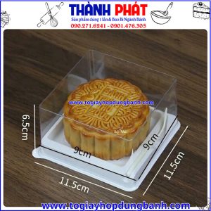 hộp đựng bánh mousse- hộp tiramisu vuông- hộp nhựa đựng bánh 9cm- hộp đựng bánh trung thu 200g