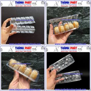 hộp đựng bánh pía mini- hộp 5 ngăn đựng bánh- hộp đựng bánh pía- hộp bánh mini