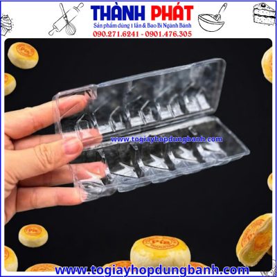 hộp đựng bánh pía nhỏ -hộp bánh mini- hộp nhựa đựng bánh- hộp chia ngăn- hộp bánh quà tặng