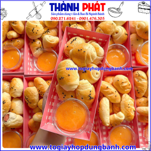 hộp giấy E1985 caro hồng- hộp đựng bánh dễ thương -hộp giấy đựng thức ăn mang đi -hộp bánh takeaway xinh -hộp đựng bánh bông lan