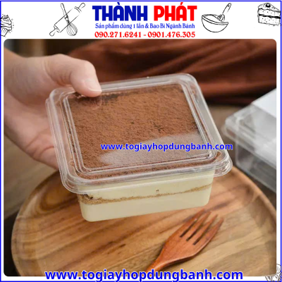 hộp nhựa đựng bánh 370ml- hộp đựng bánh cuộn Thụy Sỹ- hộp nhựa trong đựng bánh trong suốt- hộp PET đựng bánh ngọt