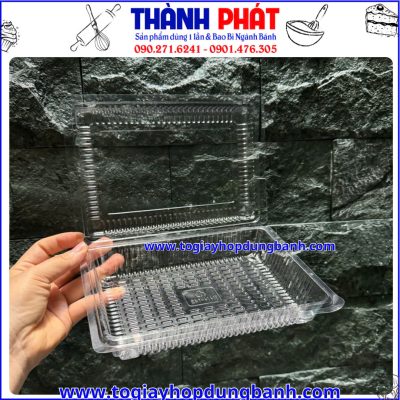 hộp nhựa đựng bánh ngọt- hộp PET đựng bánh- hộp đựng bánh trong suốt- hộp bánh take away