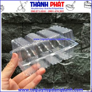 hộp nhựa đựng bánh pía- hộp đựng 4 cái bánh pía- hộp bánh trong suốt- hộp bánh đặc sản- hộp bánh pía cao cấp