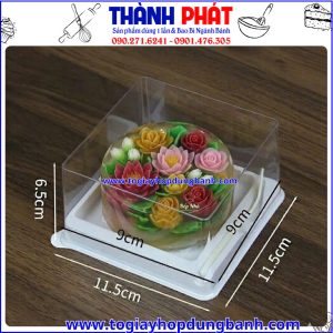 hộp nhựa đựng rau câu 9cm- hộp đựng bánh trung thu 200g- hộp vuông kèm nĩa- hộp bánh trong suốt- hộp đựng bánh cao cấp