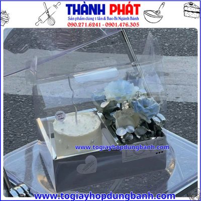 hộp quà sinh nhật đẹp- hộp quà tặng đối tác- hộp mica cao cấp- hộp quà tặng 8-3- 2 ngăn
