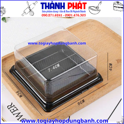 hộp xy80s đế đen đựng bánh trung thu 100g -hộp nhựa vuông đựng bánh trung thu mini 125g -hộp đựng bánh mochi nhỏ cao cấp giá rẻ -hộp đựng bánh trung thu mini nắp trong suốt