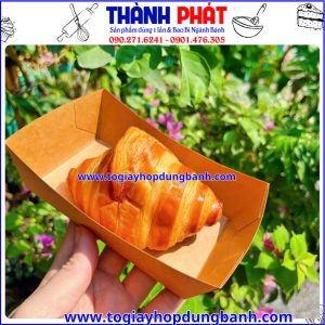 khay thuyền trung- khay giấy takeaway- khay giấy đựng khoai tây chiên- khay giấy đựng gà viên