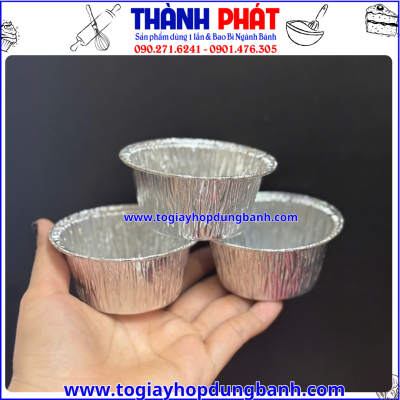 khuôn bạc nướng bánh 100ml- chén nhôm bạc nướng hàu- chén bạc đựng sốt trứng muối- khuôn nhôm nướng bánh mini