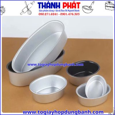 khuôn nướng bánh oval- khuôn bánh mì hoa cúc- khuôn bánh chuối yến mạch- khuôn nhôm nướng bánh