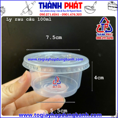 ly 405 100ml- ly đựng tàu hủ singapore- ly pudding 100ml- ly nhựa mini có nắp- ly đựng rau câu