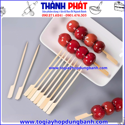 que xiên thịt nướng- xiên gỗ dùng 1 lần- que xiên BBQ- xiên decor tiệc-que xiên trái cây hồ lô