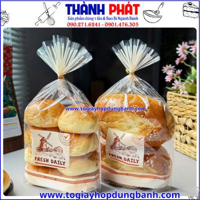 túi bánh mì in chữ- túi đựng sandwich- túi đựng thực phẩm- túi nilon đựng bánh- túi bakery