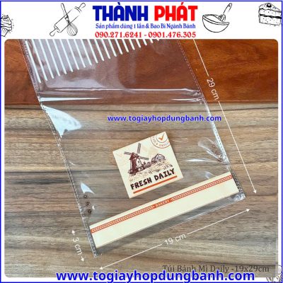 túi đựng bánh ngọt daily- túi đựng bánh trong suốt- túi bánh mì in chữ- túi đựng sandwich