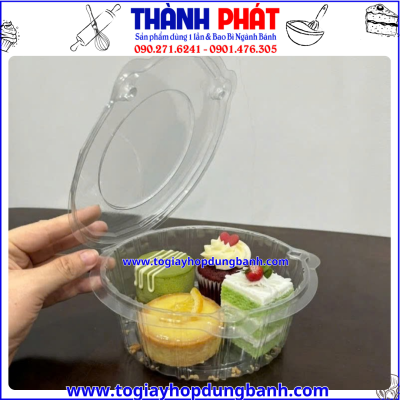 Hộp nhựa H147- hộp đựng gỏi gà- hộp đựng gỏi trộn- hộp salad nắp gập- hộp đựng trái cây cắt sẵn-hộp nhựa nhiều bánh ngọt