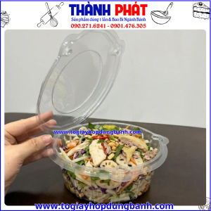 Hộp nhựa H150- hộp đựng salad nhỏ gọn- hộp đựng rau trộn- hộp đựng gỏi trộn- hộp salad nắp gập- hộp đựng trái cây cắt sẵn