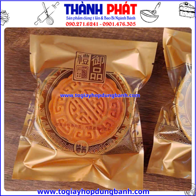 Khay tròn vàng đựng bánh trung thu 500g-600g -Set bao bì trung thu cao cấp -Túi Hàn miệng đựng bánh trung thu 500g-600g-Bao bì bánh trung thu cao cấp