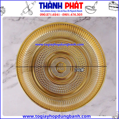 Kích thước khay tròn vàng đựng bánh trung thu 1,2kg -Túi Hàn miệng đựng bánh trung thu 1200g -Khay đựng bánh dẻo 1,2kg