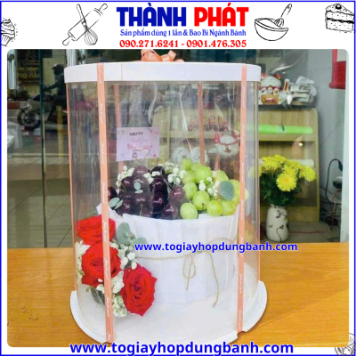 Hộp trụ 3 chi tiết 4 tầng - hộp trụ 4 tầng nắp trong - hộp trụ đựng trái cây- hộp trụ đựng quà biếu - hộp trụ đựng bánh kem - hộp quà Tết sang trọng