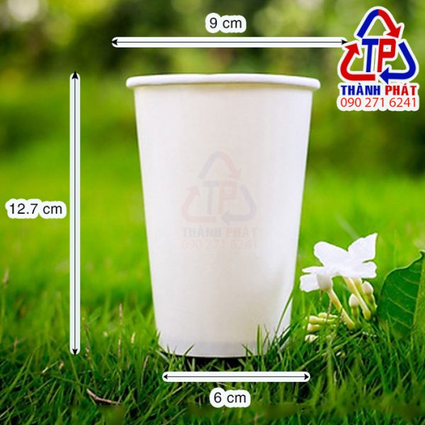 Ly giấy trơn 500ml - ly giấy trơn 16oz