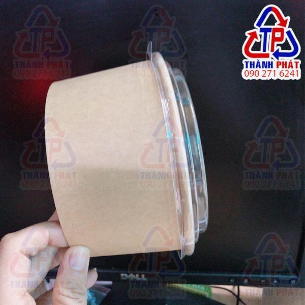 tô giấy kraft 1000ml - Tô giấy kraft đựng bánh bông lan trứn muối - hộp giấy kraft đựng bánh bông lan