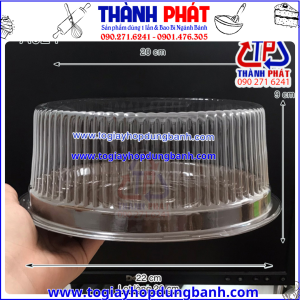 Hộp A024 – Hộp nhựa A024 – Hộp nhựa đựng bánh bông lan 20cm – Hộp đựng bánh đào tiên Hộp nhựa A024 đựng bánh bông lan trứng muối 20cm -Hộp nhựa A024 đựng bánh 20cm