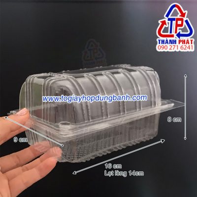 Hộp H149 - Hộp nhựa nắp gập H149 - Hộp nhựa H149 đựng bánh mì chà bông