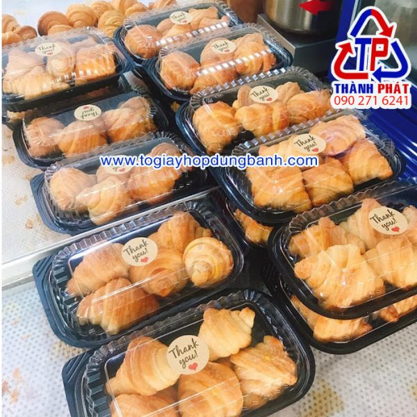 Hộp nhựa HT17 - Hộp HT17 1 ngăn - Hộp nhựa đế đen HT17 - Hộp đựng sushi HT17