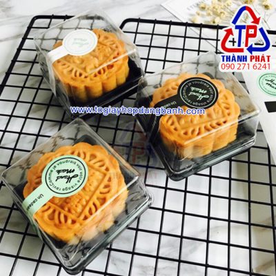 Hộp nhựa đựng bánh trung từ 100g -150g - Hộp nhựa đựng bánh trung thu rau câu 150g