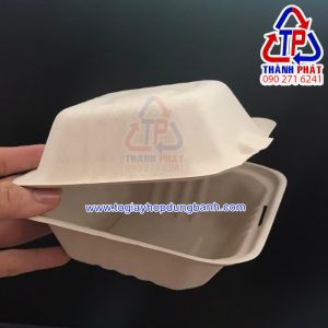 Hộp bã mía vuông đựng bánh kem mini - Hộp bã mía đựng bánh bento cake