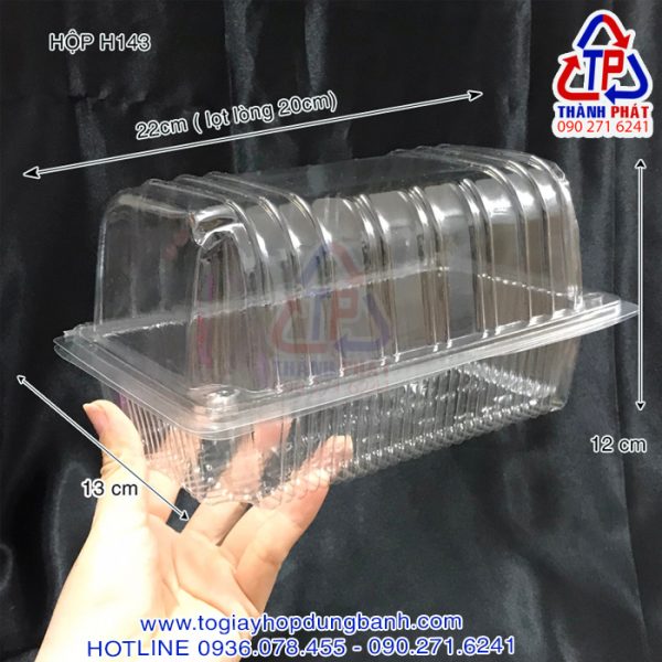 Hộp H143 - Hộp nhựa đựng bánh mì hoa cúc - Hộp đựng bánh mì chà bông - Hộp đựng bánh mì phô mai tan chảy H143