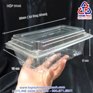 Hộp H144 - Hộp nhựa H144 - Hộp H144 đựng bánh mì hoa cúc - Hộp nhựa H144 đựng bánh mì phô mai tan chảy