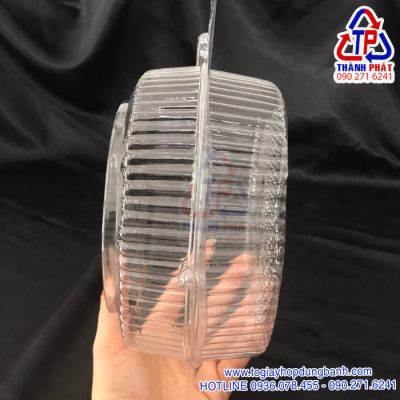 Hộp H26 - Hộp nhựa H26 - Hộp đựng bánh bông lan trứng muối 16cm