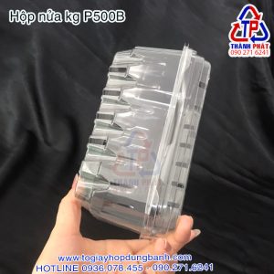 Hộp p500B - Hộp nhựa P500B đựng trái cây - Hộp đựng nửa kg nho - Hộp đựng nửa kg trái cây