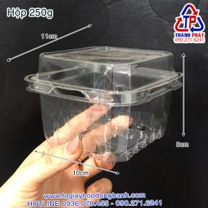 Hộp P250A - Hộp đục lỗ P250A - Hộp đựng dâu 250g - Hộp đựng cherry 250g - Hộp đựng nấm rơm 250g