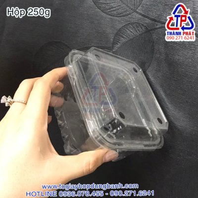 Hộp P250A - Hộp đục lỗ P250A - Hộp đựng dâu 250g - Hộp đựng cherry 250g - Hộp đựng nấm rơm 250g