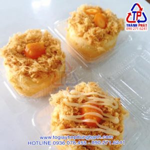 Hộp H5 cao - Hộp nhựa đựng bánh humburger - Hộp đựng bánh bông lan trứng muối - Hộp đựng bánh H5 cao