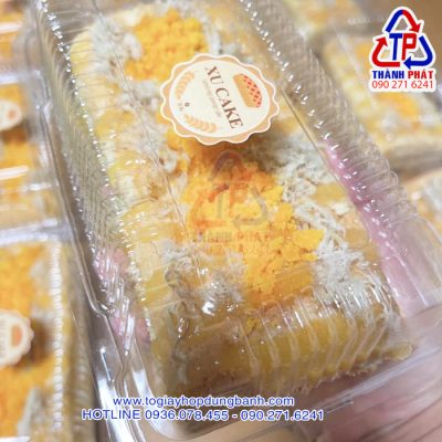 Hộp H04 - Hộp nhựa HH04 - Hộp H04 đựng bánh bông lan trứng muối - Hộp H04 đựng bánh mì phô mai tan chảy