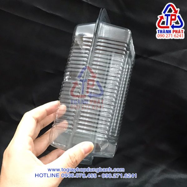 Hộp H04 - Hộp nhựa HH04 - Hộp H04 đựng bánh bông lan trứng muối - Hộp H04 đựng bánh mì phô mai tan chảy