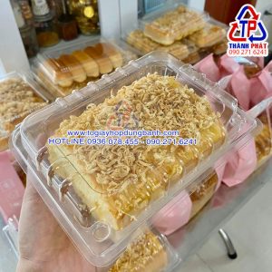 Hộp H145 đựng bánh sừng trâu - Hộp H145 đựng bánh bông lan trứng muối - Hộp H145 đựng bánh su kem