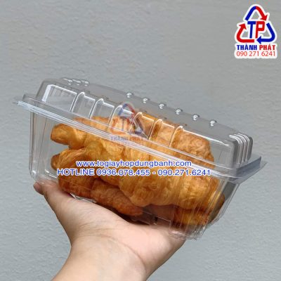 Hộp H145 đựng bánh sừng trâu - Hộp H145 đựng bánh bông lan trứng muối - Hộp H145 đựng bánh su kem 