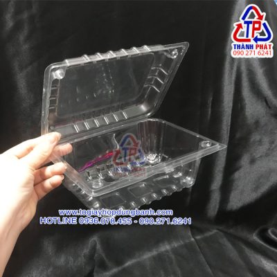 Hộp H145 đựng bánh sừng trâu - Hộp H145 đựng bánh bông lan trứng muối - Hộp H145 đựng bánh su kem 