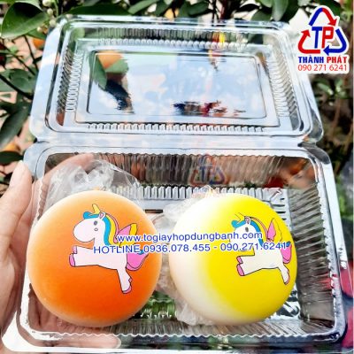 Hộp H55 đựng bánh su kem - Hộp H55 đựng bánh crep sầu riêng - Hộp H55 đựng bánh tráng trộn - Hộp H55 đựng sushi