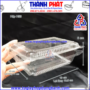 Hộp H55 đựng bánh su kem -Hộp H55 đựng sushi- Hộp H55 đựng gọi cuốn -Hộp nhựa H55 đựng bánh crep sầu riêng