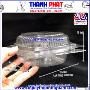 Hộp nhựa H128 đựng bánh trung thu rau câu Hộp H128 đựng bánh humburger -Hộp H128 đựng bánh trung thu -Hộp H128 đựng rau câu 3D -Hộp nhựa nắp gập H128 đựng bánh bông lan