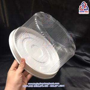 Hộp H122 đại đựng rau câu 3D trái tim - Hộp H122 cao đựng bánh kem 24cm - Hộp đựng bánh rau câu 3D size 24cm