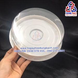 Hộp H25 thấp - Hộp H25 thấp đựng bánh gato 16cm - Hộp đựng bánh bông lan trứng muối 16cm - hộp đựng rau câu 3D